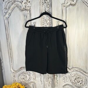 RBX Men's Black Casual Sweat Shorts Black Cotton